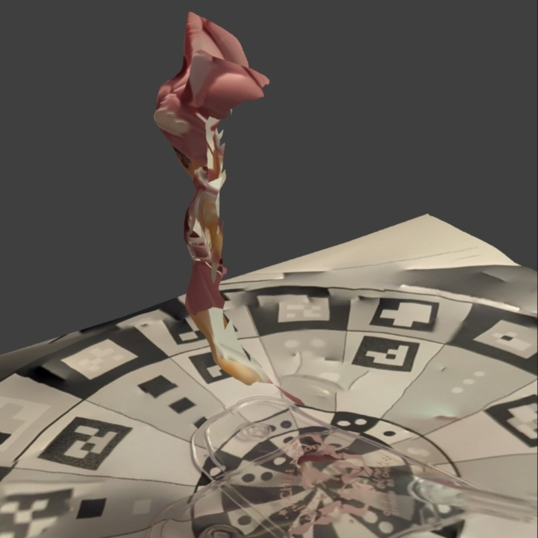 Here is the side view; for some reason, it was able to capture my collectible toy in 2D, making it look very flat from side view. 